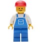 Man, Blue Overalls, Red Cap (3626a Head)