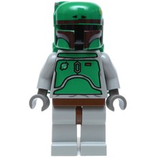 Boba Fett, Helmet and Jetpack, Light Gray Armor, Plain Legs (fig-000238)