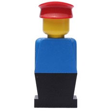 LEGOLAND Blue Torso, Black Legs, Red Hat (fig-000239)