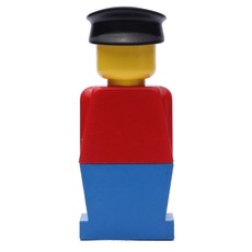 LEGOLAND Red Torso, Blue Legs, Black Hat (fig-000240)