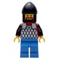 Knight (Scale Mail on Red) - Black Arms, Blue Legs, Black Chin-Guard