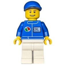 Man, Blue Jacket with Octan Logo, White Legs, Blue Cap (fig-000265)