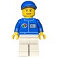 Man, Blue Jacket with Octan Logo, White Legs, Blue Cap