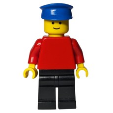 Man, Plain Red Torso, Black Legs, Blue Hat (fig-000289)