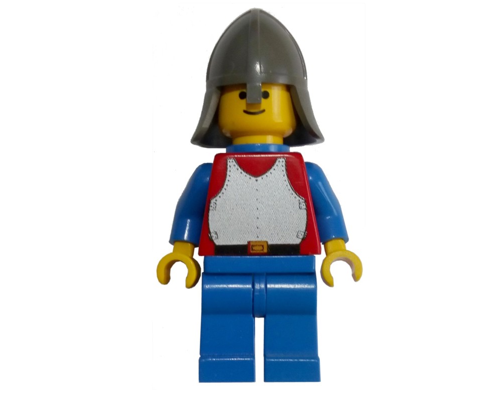 LEGO Set fig-000300 Knight (Breastplate on Red) - Blue Legs, Dark Gray ...