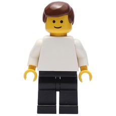 Man - White Torso, Black Legs Brown Hair (fig-000310)