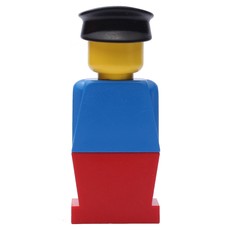 LEGOLAND Blue Torso, Red Legs, Black Hat (fig-000379)