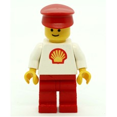 Man, White Torso with Shell Logo, Red Legs, Red Hat (fig-000384)
