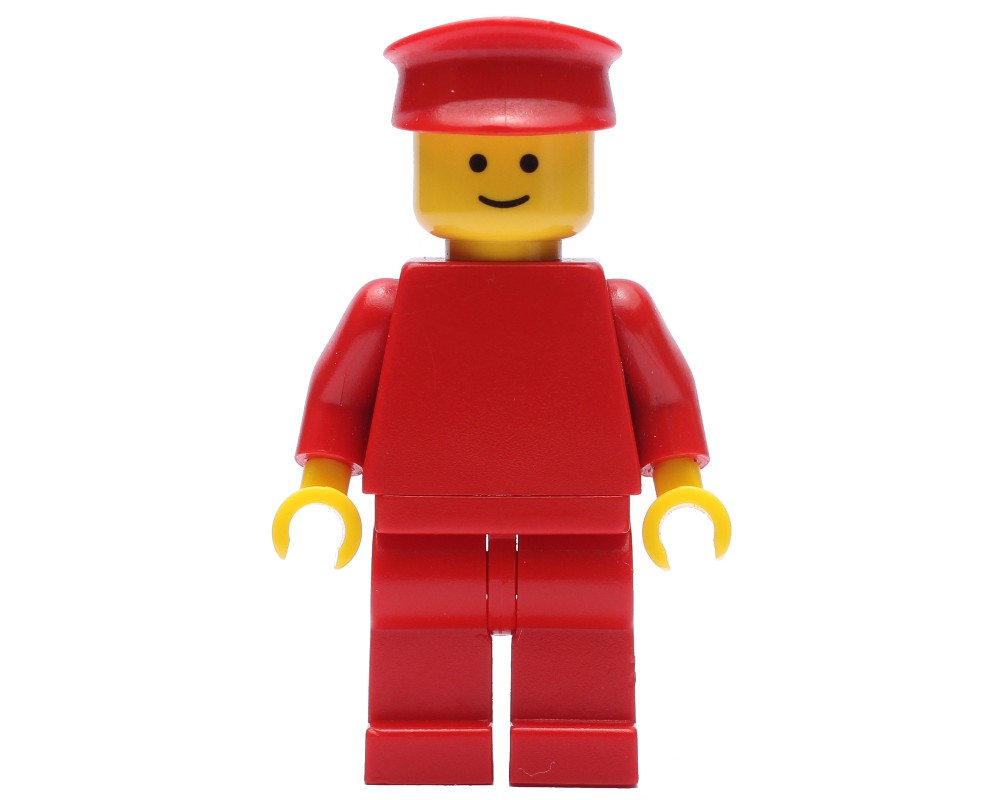 LEGO Set fig-000385 Man, Plain Red, Red Hat | Rebrickable - Build with LEGO