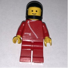 Man, Red Jacket with Zipper, Red Legs, Black Helmet (fig-000387)
