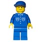 Man, Blue Shirt with Buttons and Pockets, Blue Legs, Blue Cap (3626b Head)