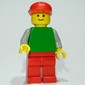 Man - Green Torso, Red Legs, Red Cap