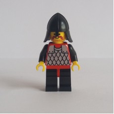 Knight (Scale Mail on Red) - Black Arms, Black Legs, Black Neck-Protector (fig-000407)