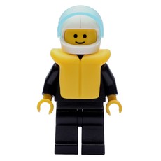 Man, Plain Black, Helmet and Visor (fig-000468)