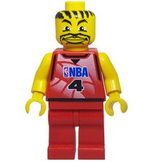 Basketball Player, Red Torso, Red Non-spring Legs #4 (fig-000498)