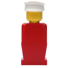 LEGOLAND Red Torso, Red Legs, White Hat (fig-000503)