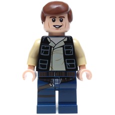 Han Solo, Black Vest, Dark Blue Legs, Smooth Hair, Cheek Lines (fig-000509)