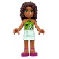 Andrea - Lime Top, Light Aqua Skirt