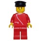 Man, Red Jacket with Zipper, Red Legs, Black Hat