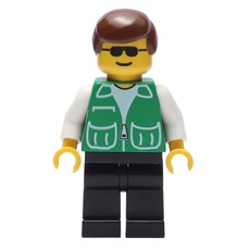 Man, Green Jacket, Black Legs, Sunglasses (fig-000540)