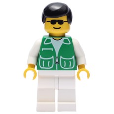 Man, Green Jacket, White Legs, Black Hair (fig-000547)