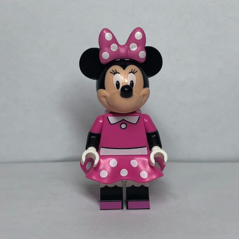 LEGO Set fig-000574 Minnie Mouse with Dark Pink with White Spots Dress ...