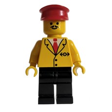 Conductor - Yellow Jacket, Black legs, Red Hat (fig-000582)
