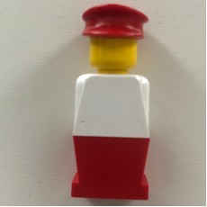 LEGOLAND White Torso, Red Legs, Red Hat (fig-000588)