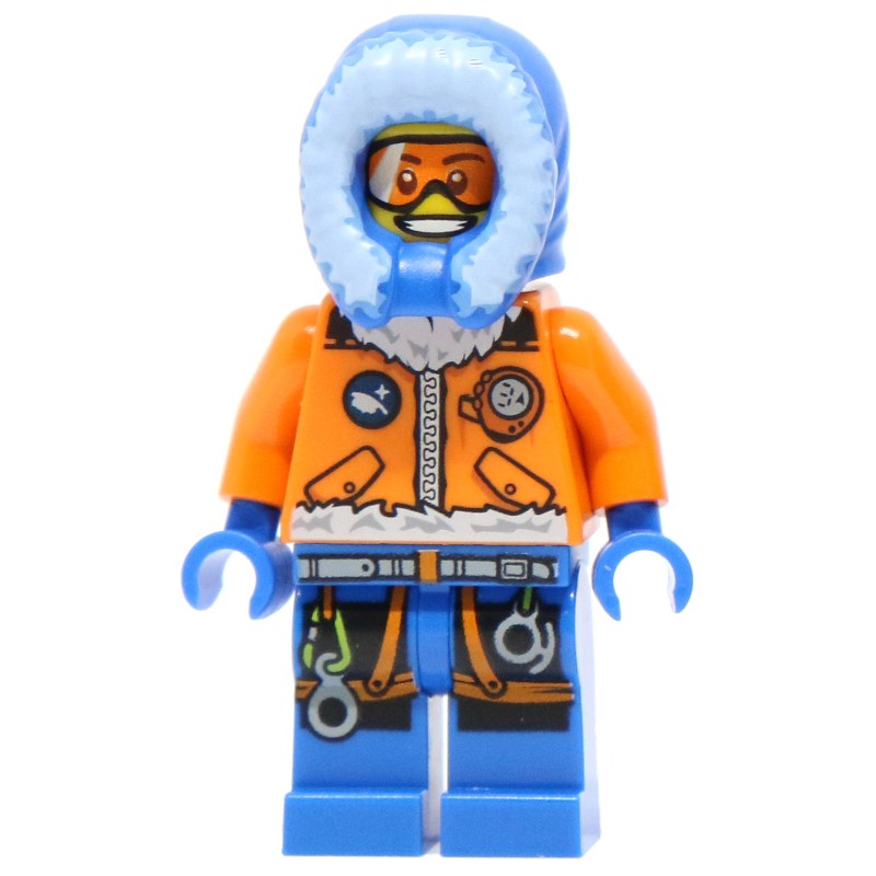 LEGO Set fig-000607 Arctic Explorer, Hood, Printed Orange Goggles (2014 ...