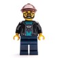 Man, Black Jacket, Dark Blue Legs, Reddish Brown Flat Cap