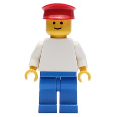 Man, White Torso, Blue Legs, Red Hat (fig-000641)