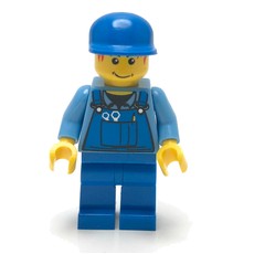 Medium Blue Torso, Blue Overall, Blue Cap (4485) (fig-000661)