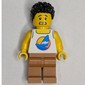 Man, White Vest, Medium Nougat Legs, Black Hair