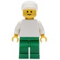 Man, White Torso, Green Legs, White Cap