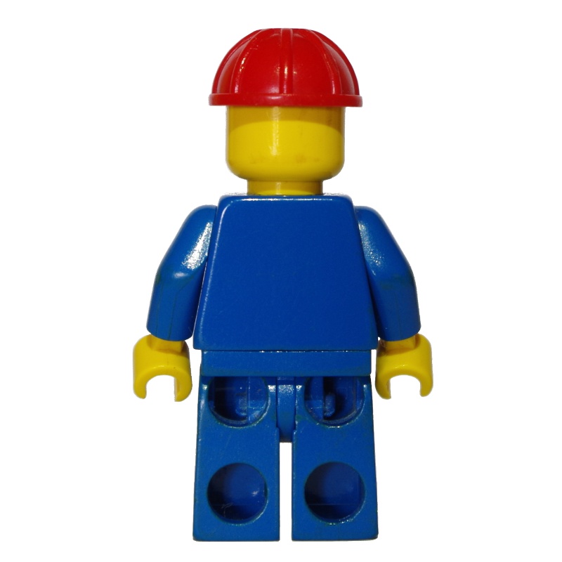LEGO Set fig-000689 Construction Worker, Blue Jacket with Zipper and ...