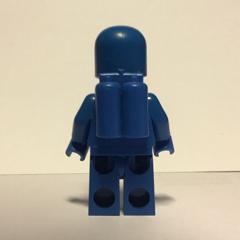 LEGO Set fig 000742 Classic Spaceman Blue with Airtanks 3842b Helmet Rebrickable Build with LEGO