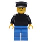 Man - Black Torso, Blue Pants