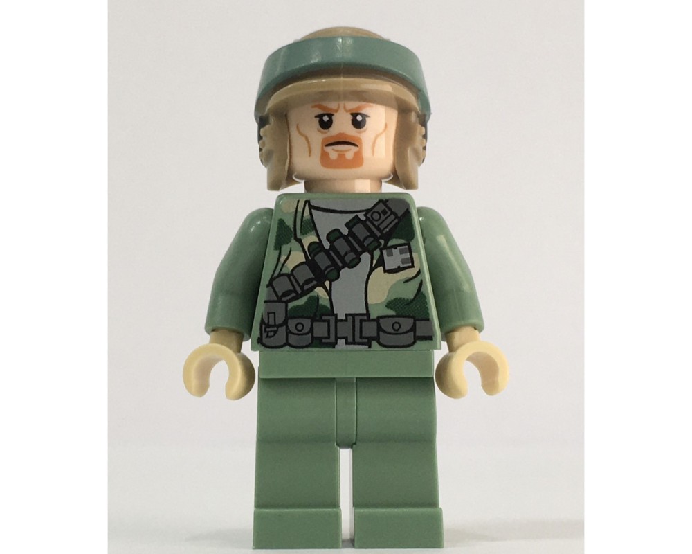 LEGO Set fig-000796 Rebel Trooper in Endor Uniform, Sand Green