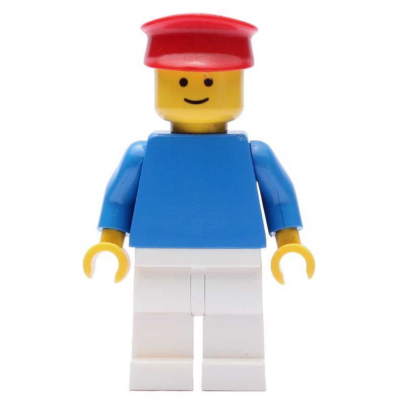 LEGO Set fig-000815 Blue Torso, White Legs, Red Hat | Rebrickable ...