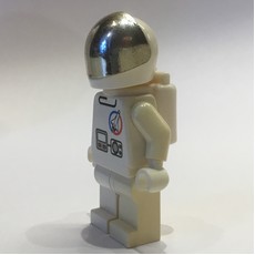Astronaut, White, Helmet with Large Chrome Gold Visor, Airtanks, Headset (fig-000980)