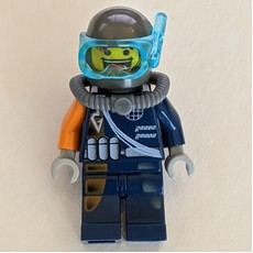 Flex with Trans-Dark Blue Diving Mask (fig-000985)