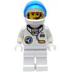 Astronaut, White, Helmet with Visor, Headset (fig-000986)