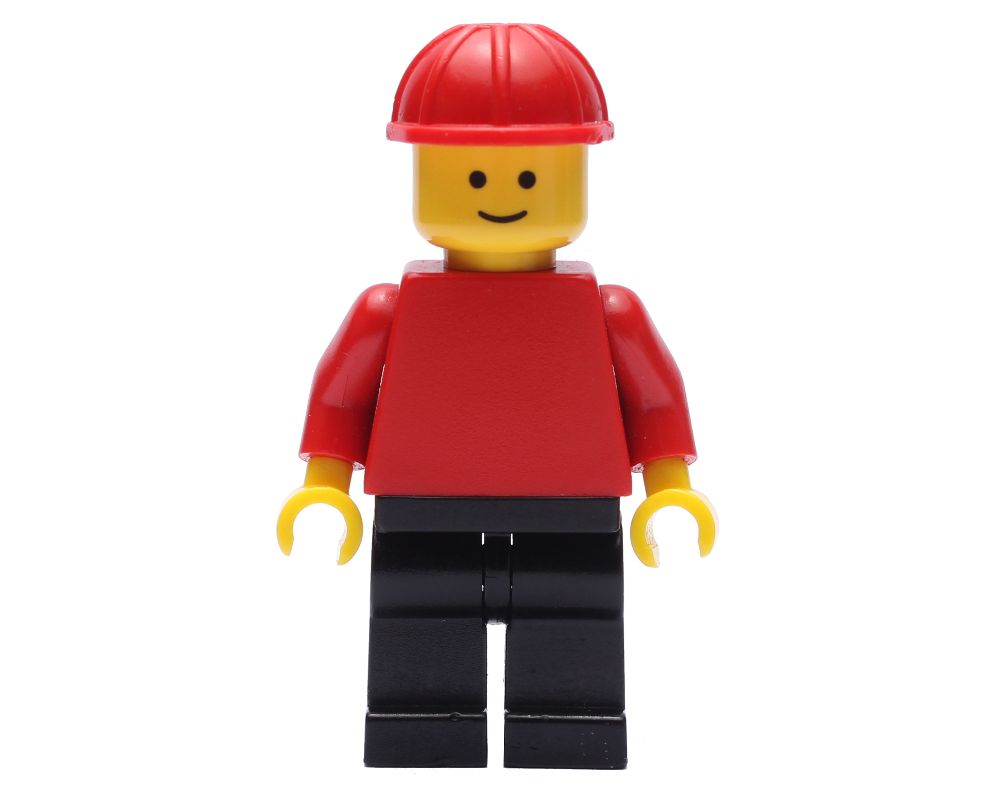 LEGO Set fig-000987 Man, Red Torso, Black Legs, Red Hard Hat (3626a ...