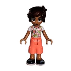 Leo - White/Coral Top, Coral Pants (fig-000989)