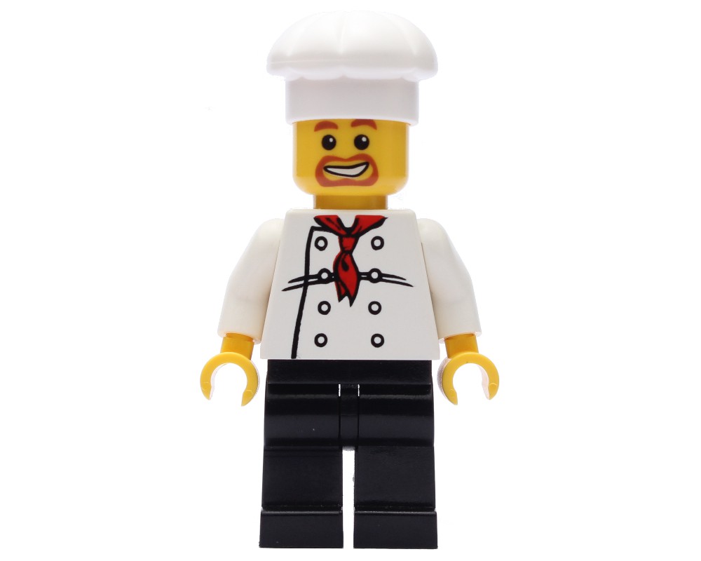 LEGO Set fig-001024 Chef, Red Neckerchief, Black Legs, Goatee Beard ...