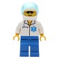 Doctor, White Shirt with Star of Life Logo, White Helmet with Visor, Sunglasses