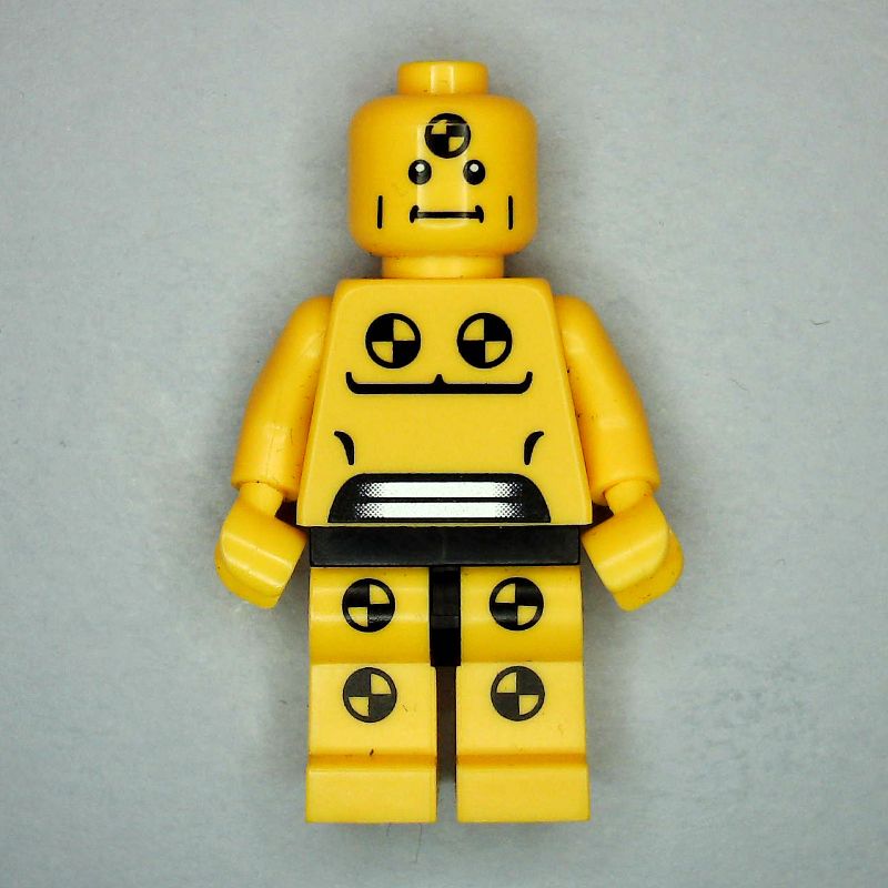 Den aktuelle lilla Kom op LEGO Set fig-001048 Demolition Dummy (CMF) (2010 Collectible Minifigures) |  Rebrickable - Build with LEGO