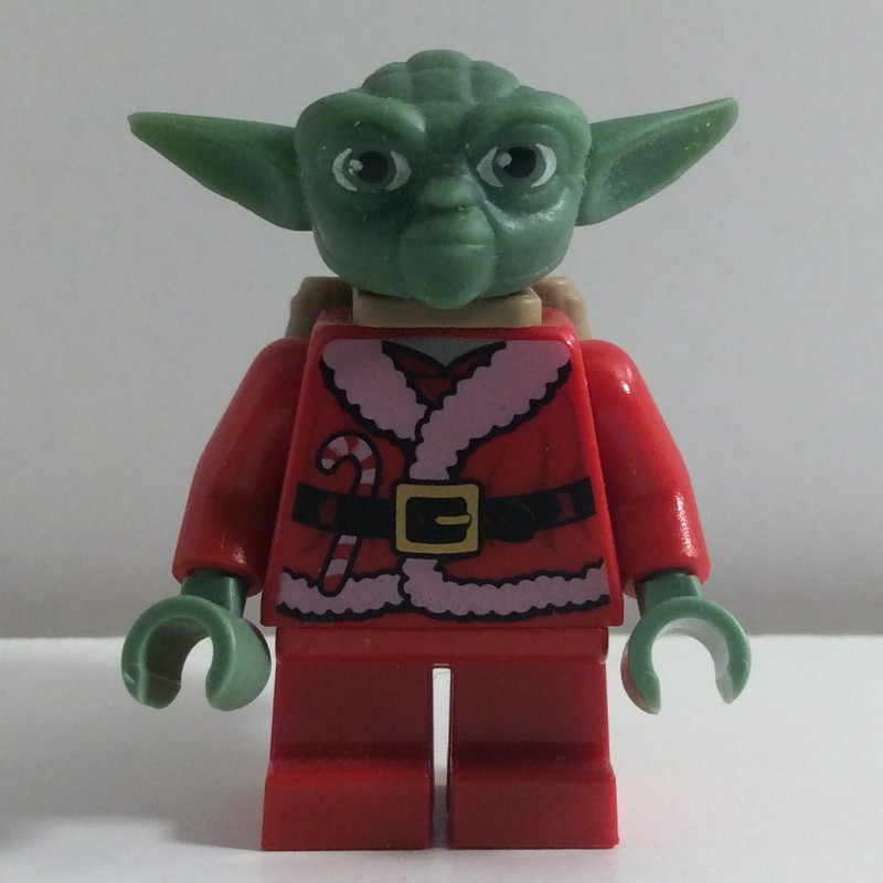 Lego Star Wars MINIFIGURE Santa Yoda With Backpack 
