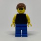 Man, Black Torso, Blue Legs, Brown Hair, Sunglasses