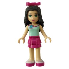 Emma - Light Aqua Top, Magenta Skirt (fig-001094)